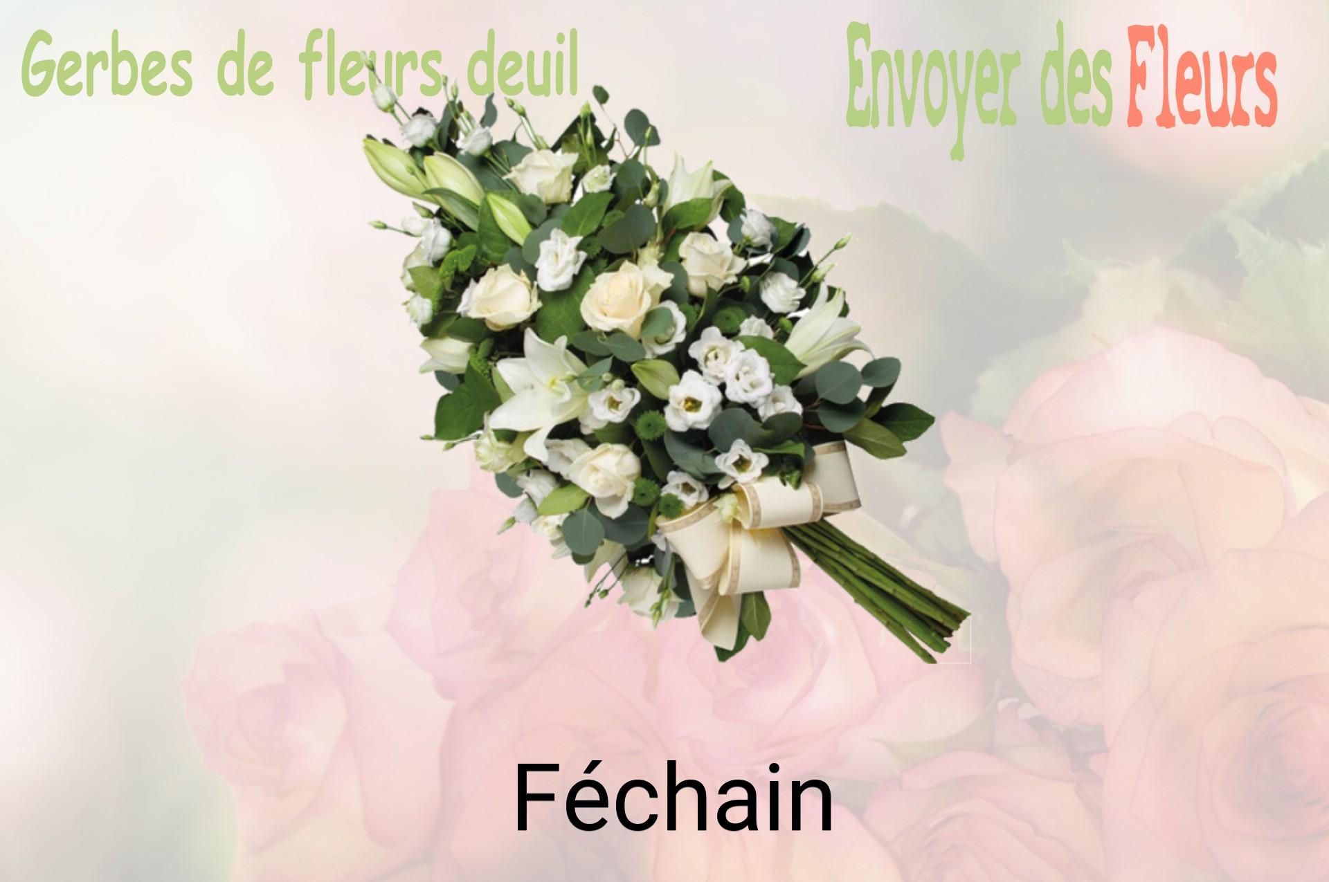 Gerbe de fleurs de deuil livrée à Féchain
